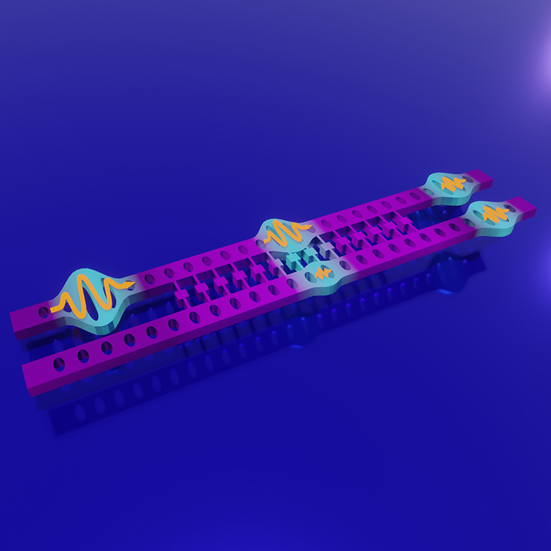 Chip-based phonon splitter brings hybrid quantum networks closer to reality
