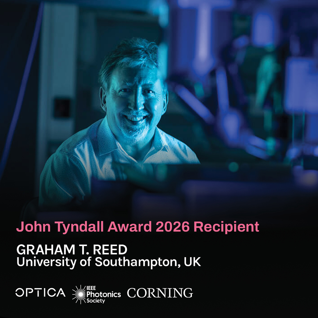 Graham Trevor Reed wins 2026 John Tyndall Award.