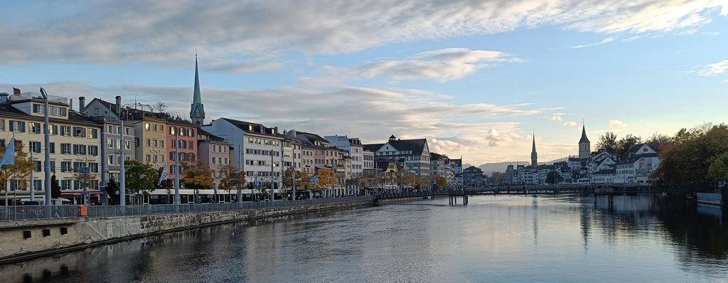 houses along a canal in Zurich