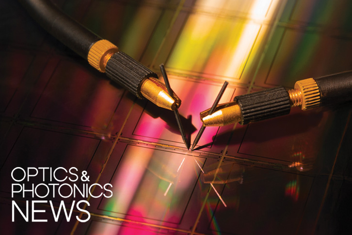 a silicon wafer being tested with probes
