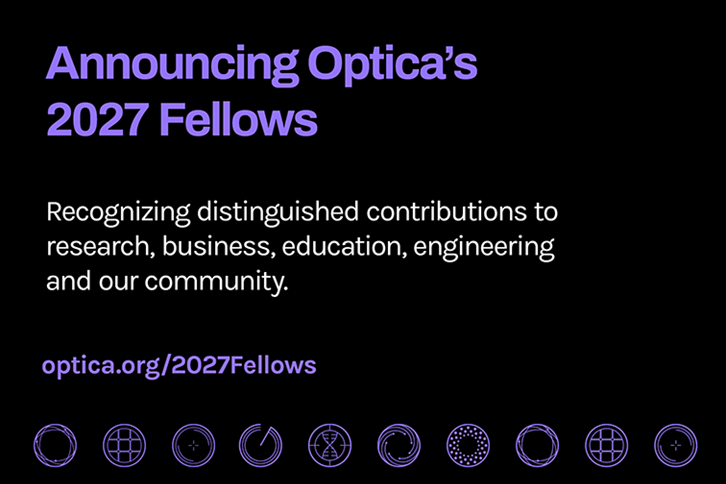 Optica announces 2027 Fellows calss