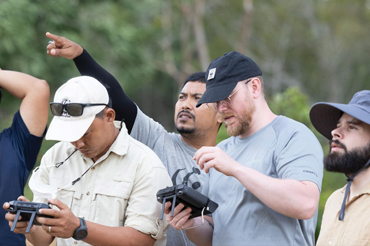 photo of Richard Geipel in the field with the WWF