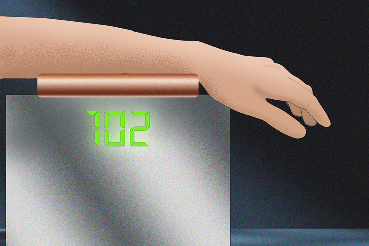 Illustration of a noninvasive blood glucose monitor