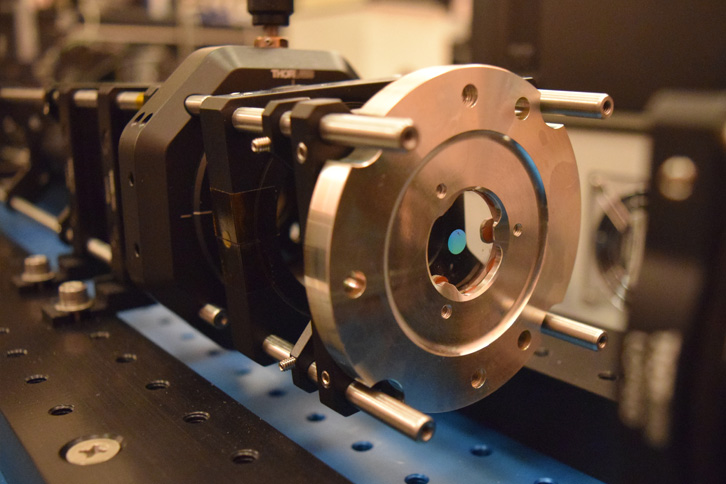 The metasurface integrated into the custom-built telescope